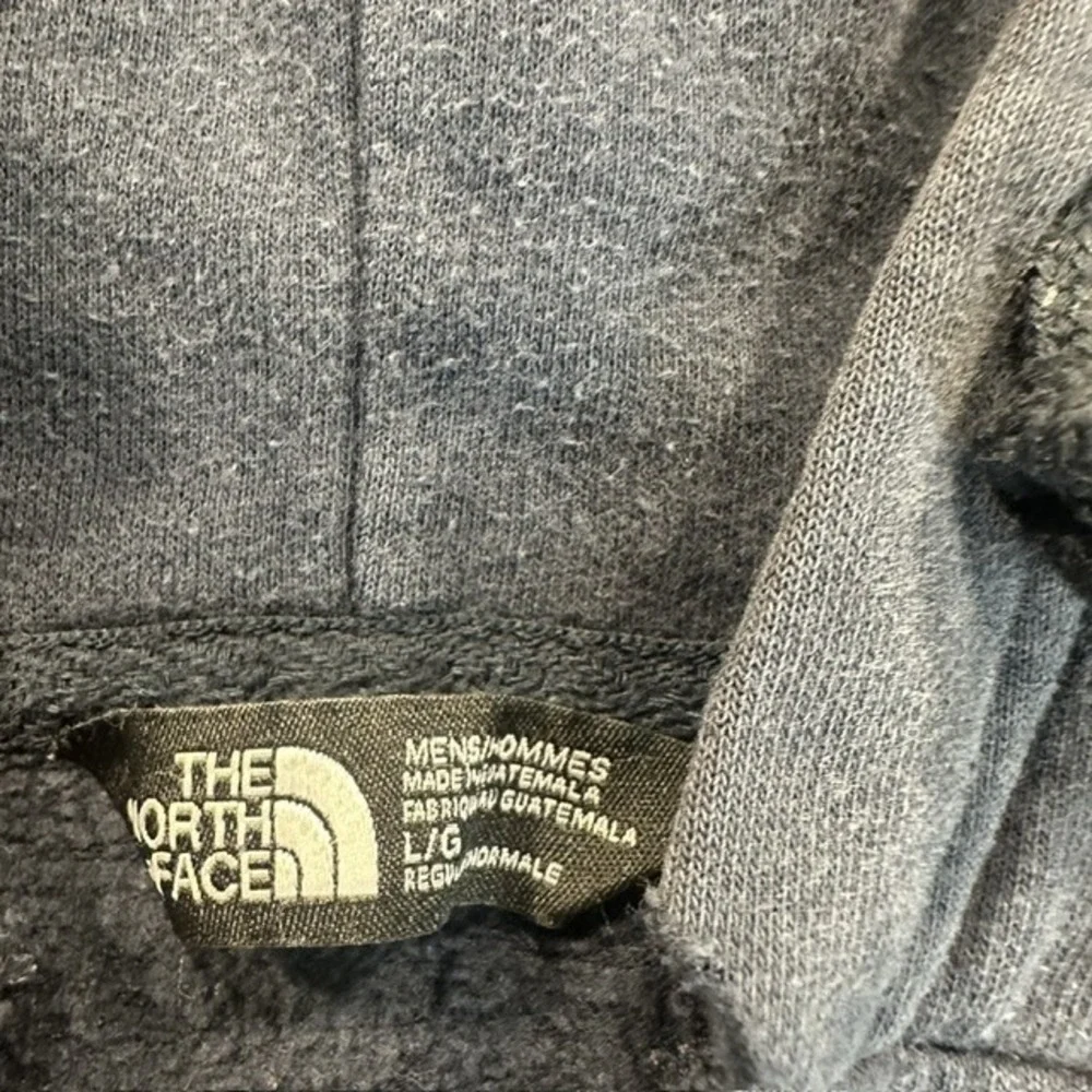 The North Face Mens Navy Blue Logo Stripe Pullover Hoodie A352F L